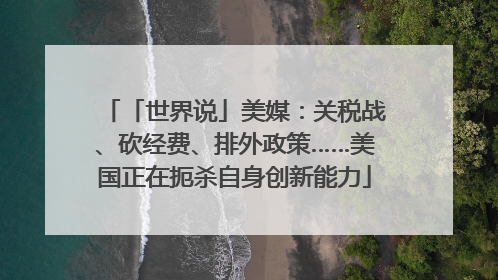 「世界说」美媒：关税战、砍经费、排外政策……美国正在扼杀自身创新能力