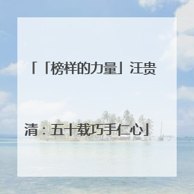 「榜样的力量」汪贵清：五十载巧手仁心