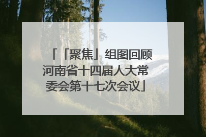 「聚焦」组图回顾河南省十四届人大常委会第十七次会议