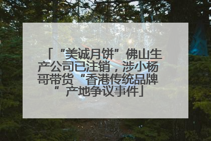 “美诚月饼”佛山生产公司已注销，涉小杨哥带货“香港传统品牌”产地争议事件