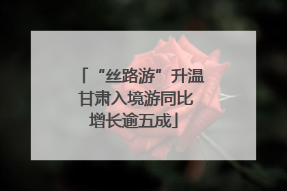 “丝路游”升温 甘肃入境游同比增长逾五成