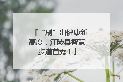 “刷”出健康新高度，江陵县智慧步道首秀！