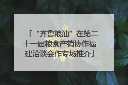 “齐鲁粮油”在第二十一届粮食产销协作福建洽谈会作专场推介
