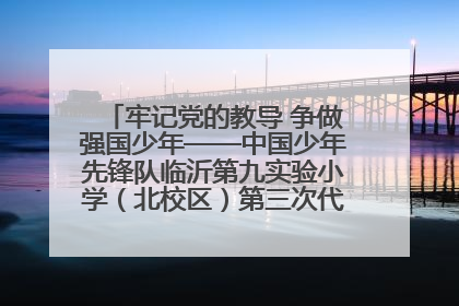 牢记党的教导 争做强国少年——中国少年先锋队临沂第九实验小学（北校区）第三次代表大会胜利召开