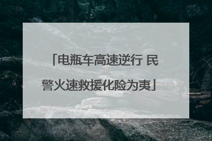 电瓶车高速逆行 民警火速救援化险为夷