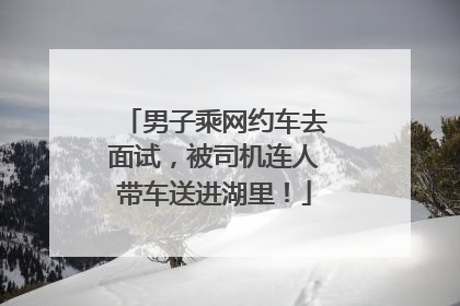 男子乘网约车去面试，被司机连人带车送进湖里！