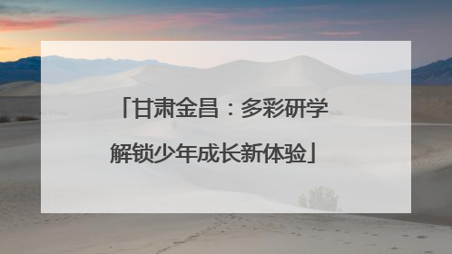 甘肃金昌：多彩研学解锁少年成长新体验