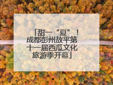 甜一“夏”！成都彭州敖平第十一届西瓜文化旅游季开幕