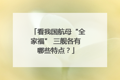 看我国航母“全家福” 三舰各有哪些特点？