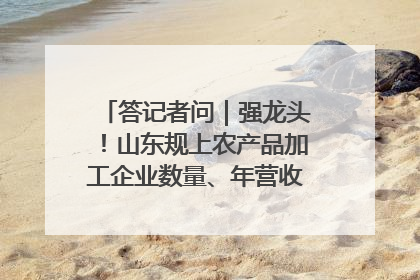 答记者问｜强龙头！山东规上农产品加工企业数量、年营收均居全国首位