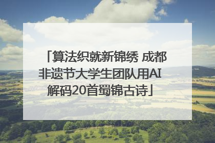 算法织就新锦绣 成都非遗节大学生团队用AI解码20首蜀锦古诗