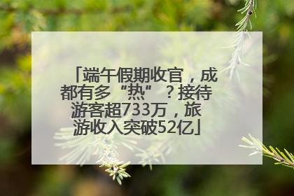 端午假期收官，成都有多“热”？接待游客超733万，旅游收入突破52亿