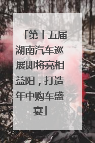 第十五届湖南汽车巡展即将亮相益阳，打造年中购车盛宴