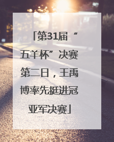 第31届“五羊杯”决赛第二日，王禹博率先挺进冠亚军决赛