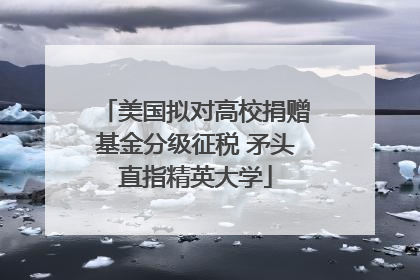 美国拟对高校捐赠基金分级征税 矛头直指精英大学