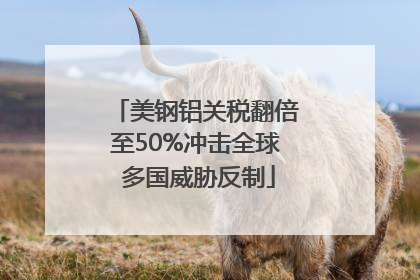 美钢铝关税翻倍至50%冲击全球 多国威胁反制