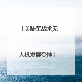 美陆军战术无人机发展受挫