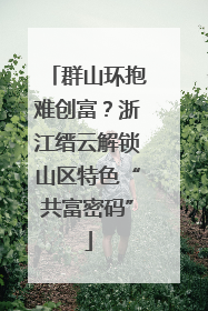 群山环抱难创富？浙江缙云解锁山区特色“共富密码”