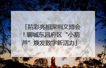 精彩亮相深圳文博会！聊城东昌府区“小葫芦”焕发数字新活力