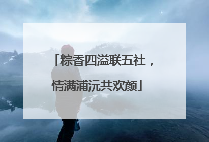 粽香四溢联五社，情满浦沅共欢颜