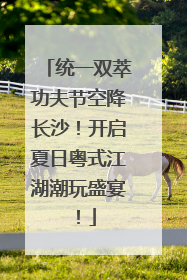 统一双萃功夫节空降长沙！开启夏日粤式江湖潮玩盛宴！