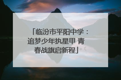 临汾市平阳中学：追梦少年执星甲 青春战旗启新程