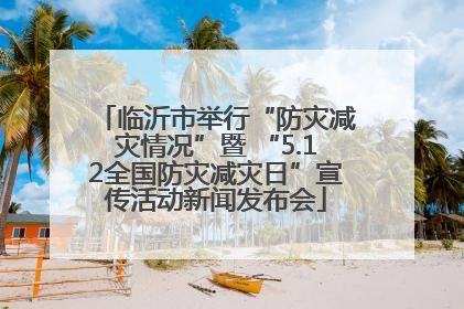 临沂市举行“防灾减灾情况”暨 “5.12全国防灾减灾日”宣传活动新闻发布会