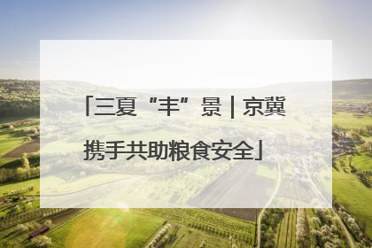 三夏“丰”景｜京冀携手共助粮食安全