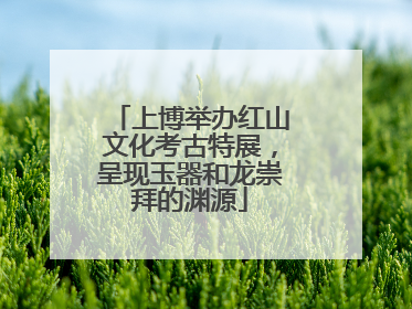 上博举办红山文化考古特展，呈现玉器和龙崇拜的渊源