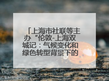上海市社联等主办“伦敦-上海双城记：气候变化和绿色转型背景下的考古、历史和文化遗产”学术对话