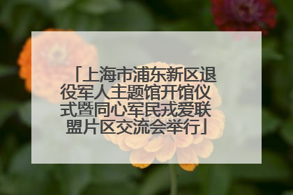 上海市浦东新区退役军人主题馆开馆仪式暨同心军民戎爱联盟片区交流会举行