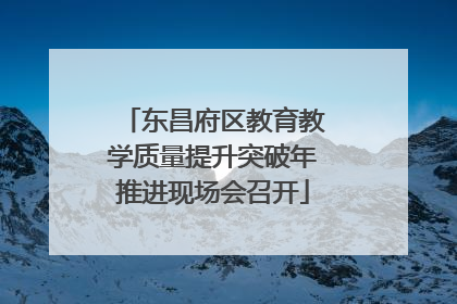 东昌府区教育教学质量提升突破年推进现场会召开
