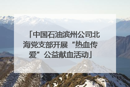 中国石油滨州公司北海党支部开展“热血传爱”公益献血活动