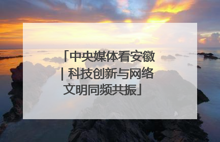 中央媒体看安徽｜科技创新与网络文明同频共振