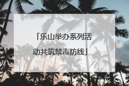 乐山举办系列活动共筑禁毒防线