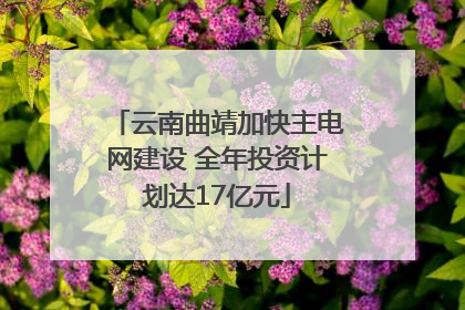云南曲靖加快主电网建设 全年投资计划达17亿元