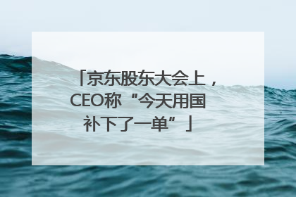 京东股东大会上，CEO称“今天用国补下了一单”