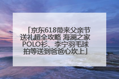 京东618带来父亲节送礼超全攻略 海澜之家POLO衫、李宁羽毛球拍等送到爸爸心坎上