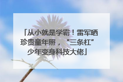 从小就是学霸！雷军晒珍贵童年照，“三条杠”少年变身科技大佬