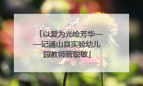 以爱为光绘芳华——记通山县实验幼儿园教师管聪敏