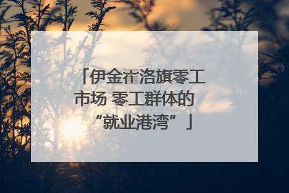 伊金霍洛旗零工市场 零工群体的“就业港湾”