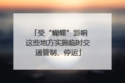 受“蝴蝶”影响 这些地方实施临时交通管制、停运