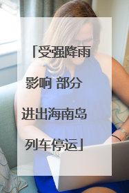 受强降雨影响 部分进出海南岛列车停运
