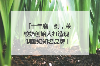 十年磨一剑，茉酸奶创始人打造现制酸奶知名品牌