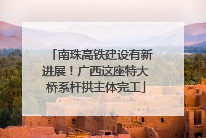 南珠高铁建设有新进展！广西这座特大桥系杆拱主体完工