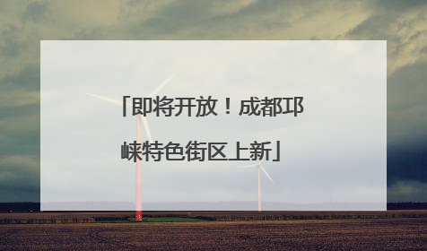 即将开放！成都邛崃特色街区上新