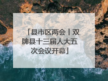 县市区两会丨双牌县十三届人大五次会议开幕