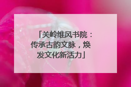 关岭维风书院：传承古韵文脉，焕发文化新活力