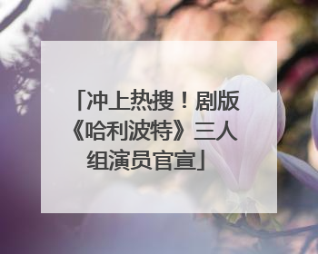 冲上热搜！剧版《哈利波特》三人组演员官宣