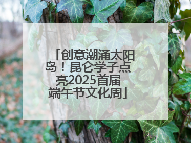 创意潮涌太阳岛！昆仑学子点亮2025首届端午节文化周